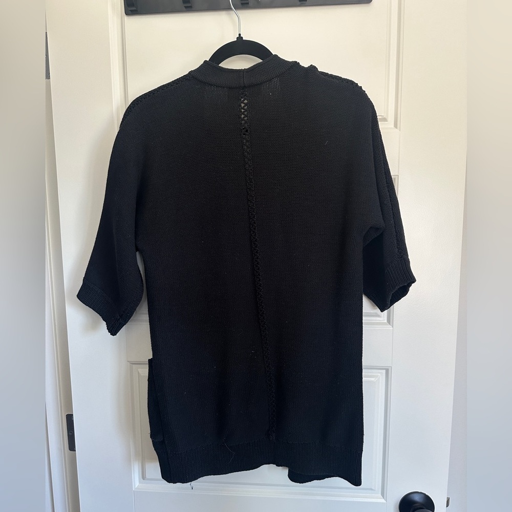 Wilfred Free Charcoal Black Knit Cardigan - Picture 2 of 5